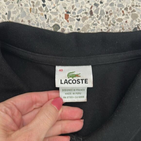 Lacoste black cotton polo tank sleeveless 40 - Picture 5 of 6